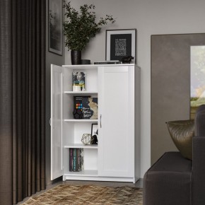 Тумба СИРИУС двухдверная высокая, цвет белый в Уфе - ufa.ok-mebel.com | фото 4