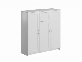 Тумба СИРИУС трехдверная с одним ящиком, цвет белый в Уфе - ufa.ok-mebel.com | фото