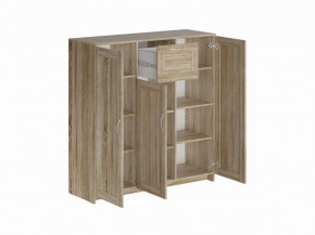 Тумба СИРИУС трехдверная с одним ящиком, цвет Дуб Сонома в Уфе - ufa.ok-mebel.com | фото 2