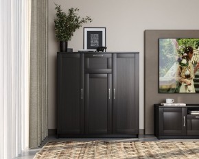 Тумба СИРИУС трехдверная с одним ящиком, цвет Дуб Венге в Уфе - ufa.ok-mebel.com | фото 4