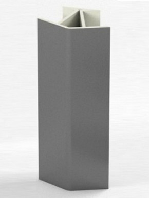 Угловое соединение для цоколя 135 гр. h100 мм (Алюминий, Белый, Черный, Сонома) в Уфе - ufa.ok-mebel.com | фото