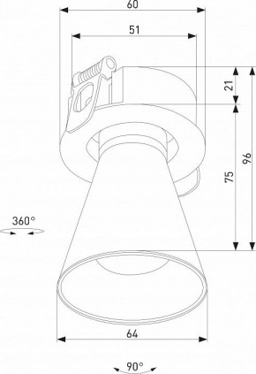 Встраиваемый светильник Elektrostandard Bell 25097/LED 8W 3000K белый в Уфе - ufa.ok-mebel.com | фото 5