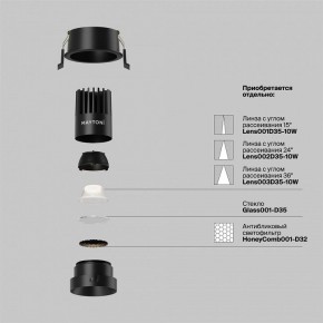 Встраиваемый светильник Maytoni Dip DL115-10W-4K-B в Уфе - ufa.ok-mebel.com | фото 3