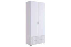 ЗЕФИР Шкаф двухдверный 120.01 (белый муар) в Уфе - ufa.ok-mebel.com | фото