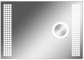 Зеркало Cosmo 100 alum (линза) с подсветкой Sansa (SCL1026Z) в Уфе - ufa.ok-mebel.com | фото
