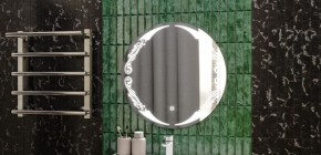 Зеркало Канберра 700х700 с подсветкой Домино (GL7032Z) в Уфе - ufa.ok-mebel.com | фото 7