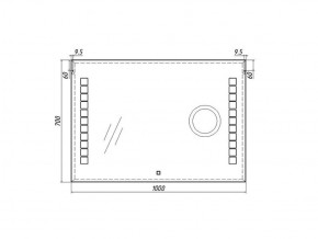 Зеркало Quadro 100 alum (линза) с подсветкой Sansa (SQL1030Z) в Уфе - ufa.ok-mebel.com | фото 8